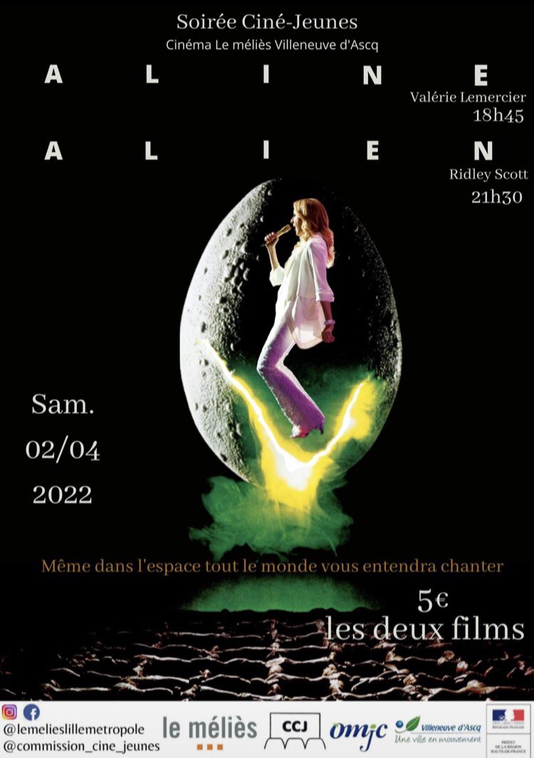« Aline » et « Alien »: la double-programmation chaos du cinéma Le Méliès à Villeneuve d&rsquo;Ascq