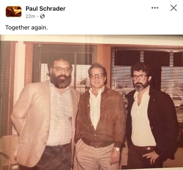 Paul Schrader, Francis Ford Coppola et George Lucas réunis à Cannes