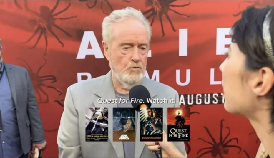 « 2001 », « La Guerre du feu »… Ridley Scott donne ses 4 films préférés à Letterboxd