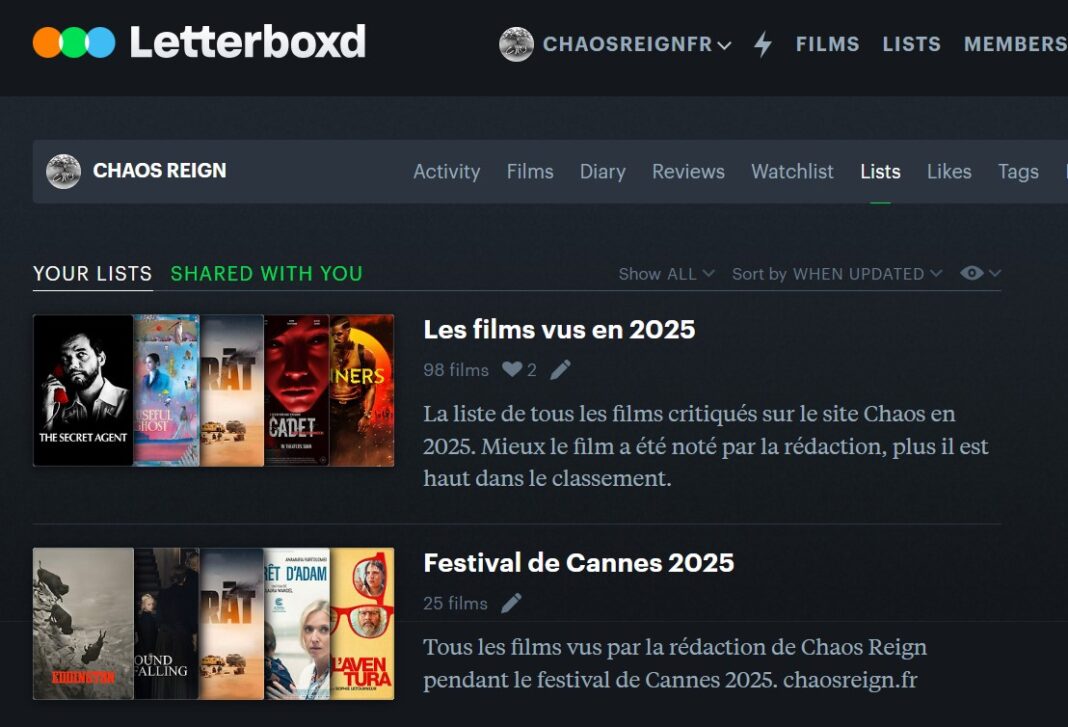Chaos sur Letterboxd : rejoignez-nous, chères lectrices et chers lecteurs !