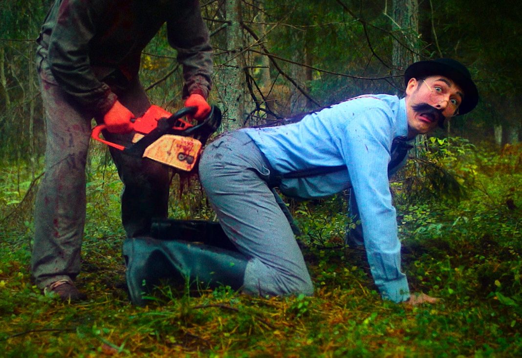 « Chainsaws were singing » de Sander Maran sur Shadowz : un film de 2h sur un cannibale à la tronçonneuse où tout le monde chante